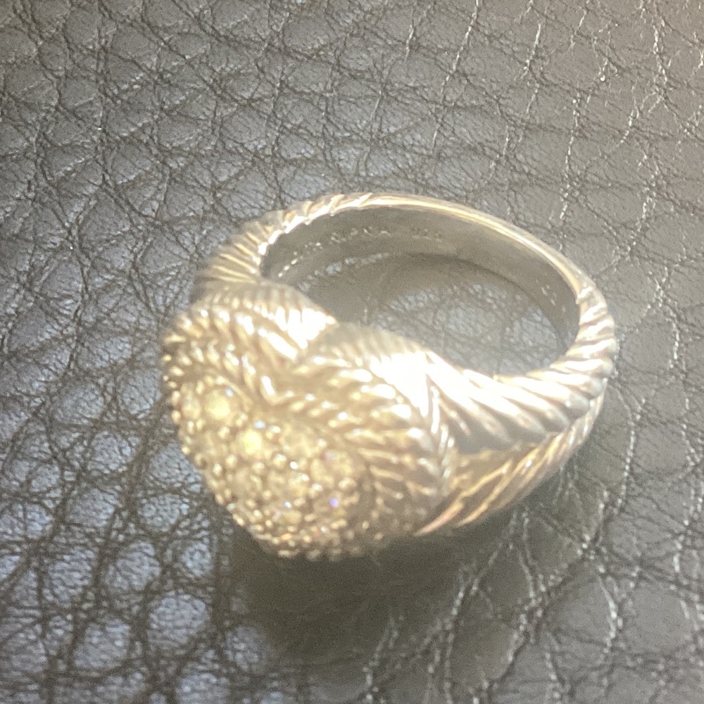 Judith RIPKA Silver Heart Ring size 7